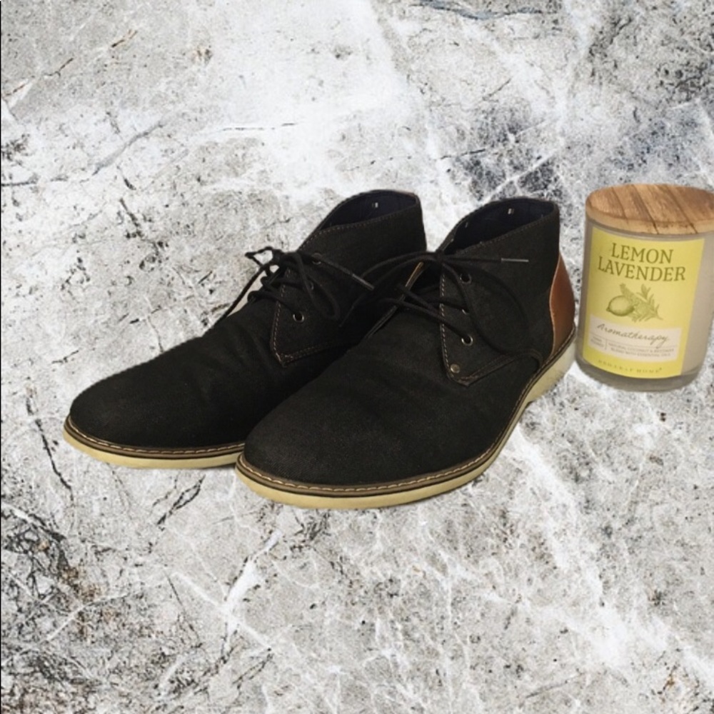 🌷 (3/$25) Men Dress Boots, Black Denim, size 13